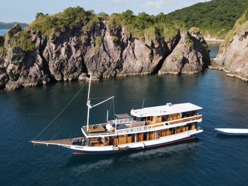 Sailing Komodo 3D2N with SANTEMEKO Phinisi — Boat in Labuan Bajo Town, Labuan Bajo
